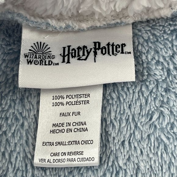 Harry Potter Wizarding World Fleece Lounge Hoodie Womens Size XS Blue Soft Cozy - Picture 4 of 12